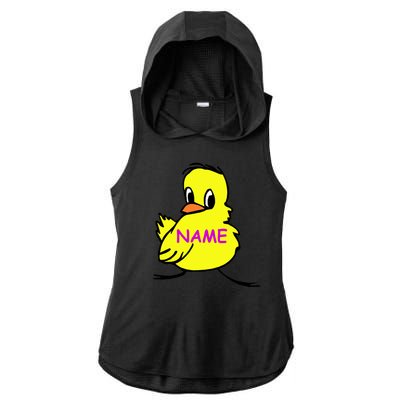 Custom Chick Funny Cute Personalize Ladies PosiCharge Tri-Blend Wicking Draft Hoodie Tank