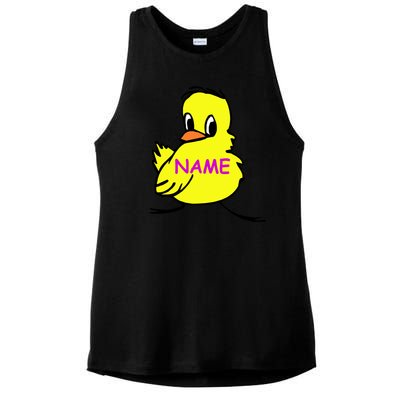 Custom Chick Funny Cute Personalize Ladies PosiCharge Tri-Blend Wicking Tank