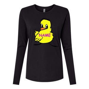 Custom Chick Funny Cute Personalize Womens Cotton Relaxed Long Sleeve T-Shirt