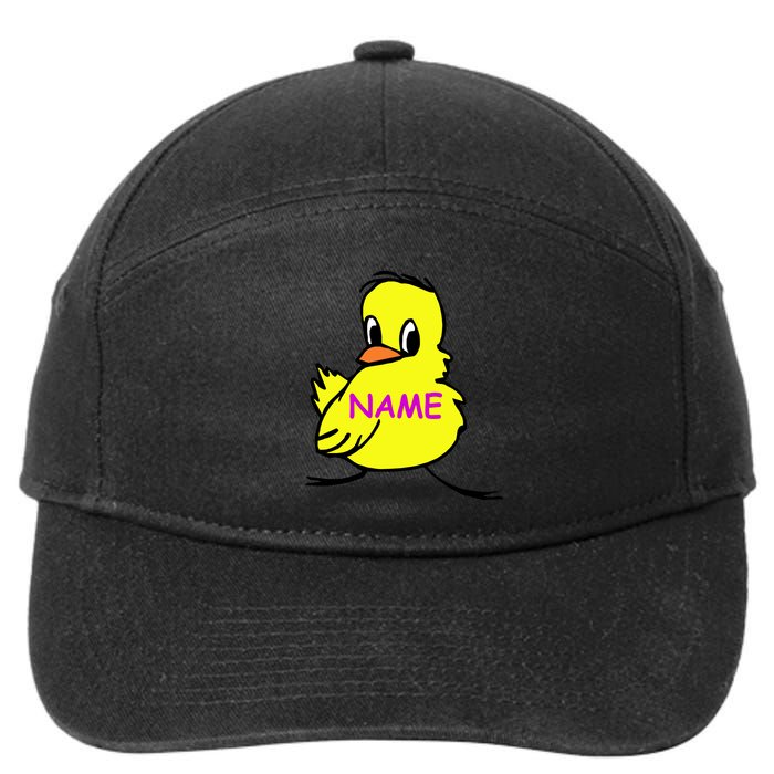 Custom Chick Funny Cute Personalize 7-Panel Snapback Hat