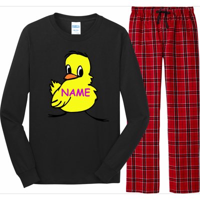 Custom Chick Funny Cute Personalize Long Sleeve Pajama Set