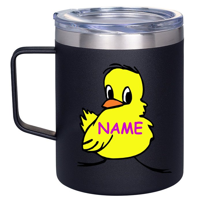 Custom Chick Funny Cute Personalize 12oz Stainless Steel Coffee Mug