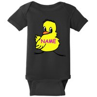 Custom Chick Funny Cute Personalize Baby Bodysuit