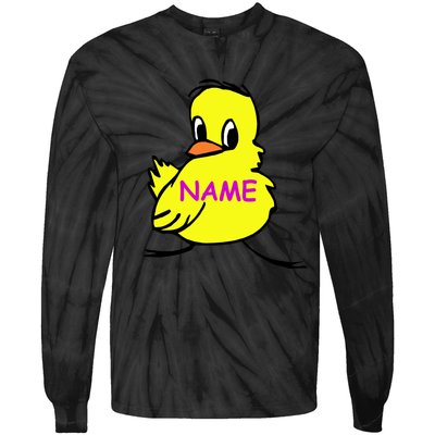 Custom Chick Funny Cute Personalize Tie-Dye Long Sleeve Shirt