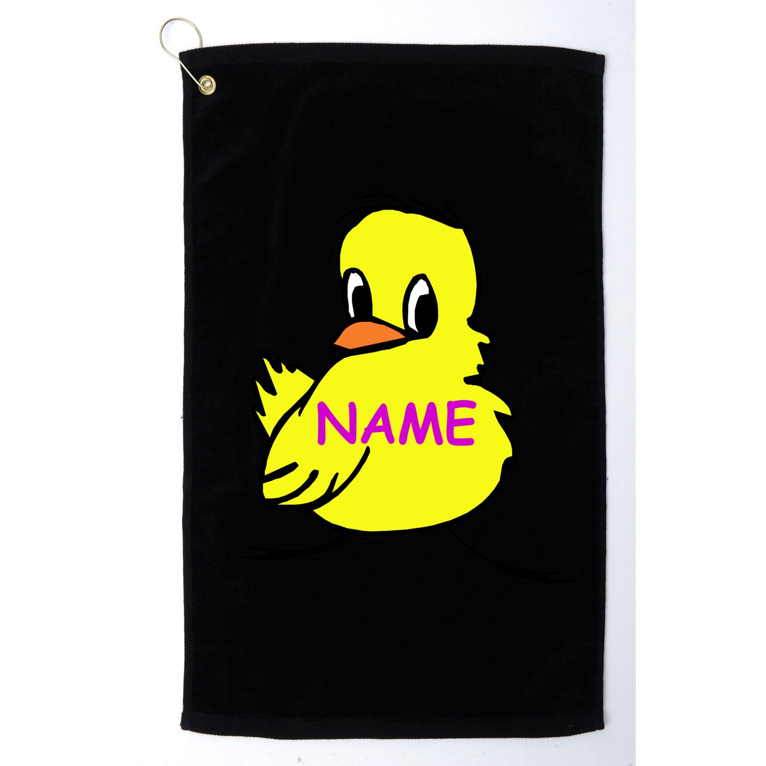 Custom Chick Funny Cute Personalize Golf Towel