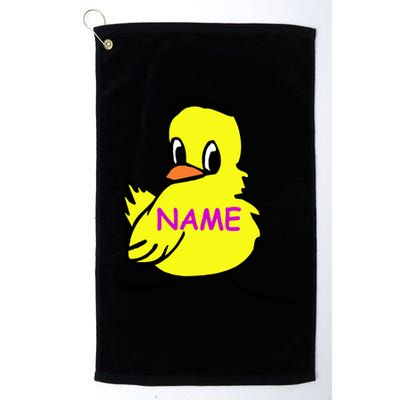 Custom Chick Funny Cute Personalize Platinum Collection Golf Towel