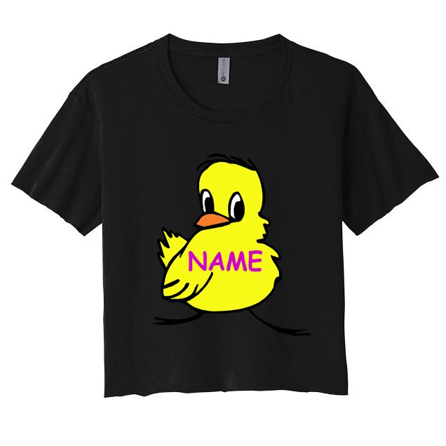 Custom Chick Funny Cute Personalize Crop Top