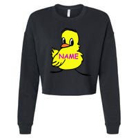 Custom Chick Funny Cute Personalize Cropped Pullover Crew