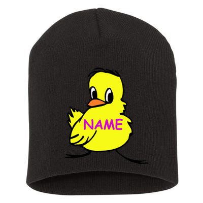 Custom Chick Funny Cute Personalize Short Acrylic Beanie