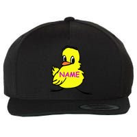 Custom Chick Funny Cute Personalize Wool Snapback Cap