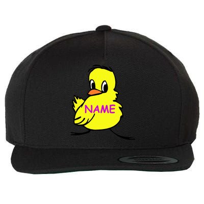 Custom Chick Funny Cute Personalize Wool Snapback Cap