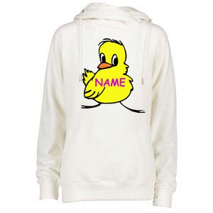 Custom Chick Funny Cute Personalize Womens Funnel Neck Pullover Hood