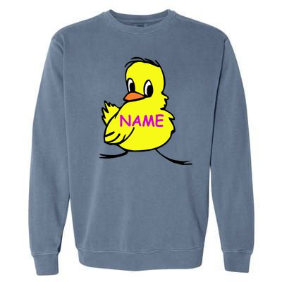 Custom Chick Funny Cute Personalize Garment-Dyed Sweatshirt