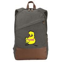 Custom Chick Funny Cute Personalize Cotton Canvas Backpack