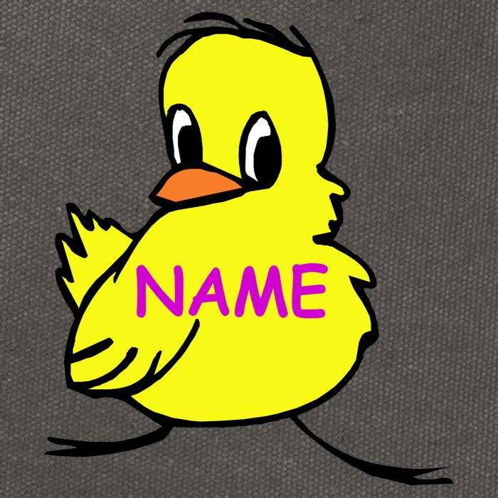 Custom Chick Funny Cute Personalize Cotton Canvas Backpack