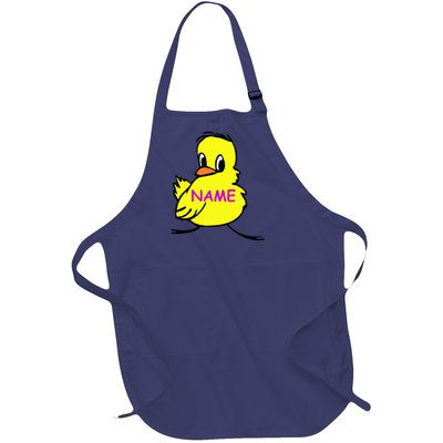 Custom Chick Funny Cute Personalize Full-Length Apron With Pockets