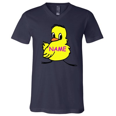 Custom Chick Funny Cute Personalize V-Neck T-Shirt