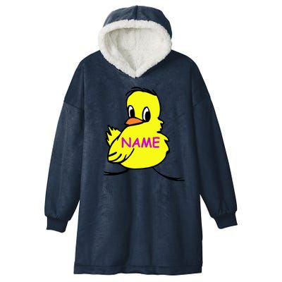 Custom Chick Funny Cute Personalize Hooded Wearable Blanket