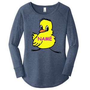 Custom Chick Funny Cute Personalize Women's Perfect Tri Tunic Long Sleeve Shirt