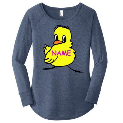 Custom Chick Funny Cute Personalize Women's Perfect Tri Tunic Long Sleeve Shirt