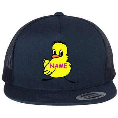 Custom Chick Funny Cute Personalize Flat Bill Trucker Hat