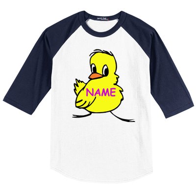 Custom Chick Funny Cute Personalize Baseball Sleeve Shirt