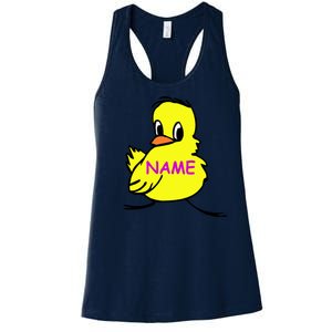 Custom Chick Funny Cute Personalize Women's Racerback Tank