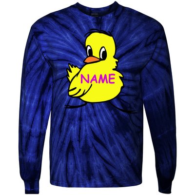 Custom Chick Funny Cute Personalize Tie-Dye Long Sleeve Shirt