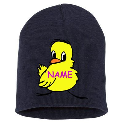 Custom Chick Funny Cute Personalize Short Acrylic Beanie