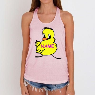 Custom Chick Funny Cute Personalize Women's Knotted Racerback Tank