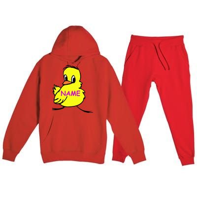 Custom Chick Funny Cute Personalize Premium Hooded Sweatsuit Set