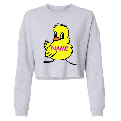 Custom Chick Funny Cute Personalize Cropped Pullover Crew