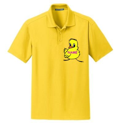 Custom Chick Funny Cute Personalize Dry Zone Grid Polo