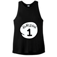 Custom Drunk 1 2 3 4 5 Personalize Ladies PosiCharge Tri-Blend Wicking Tank