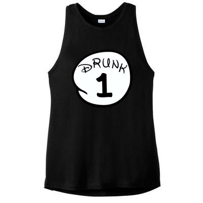 Custom Drunk 1 2 3 4 5 Personalize Ladies PosiCharge Tri-Blend Wicking Tank