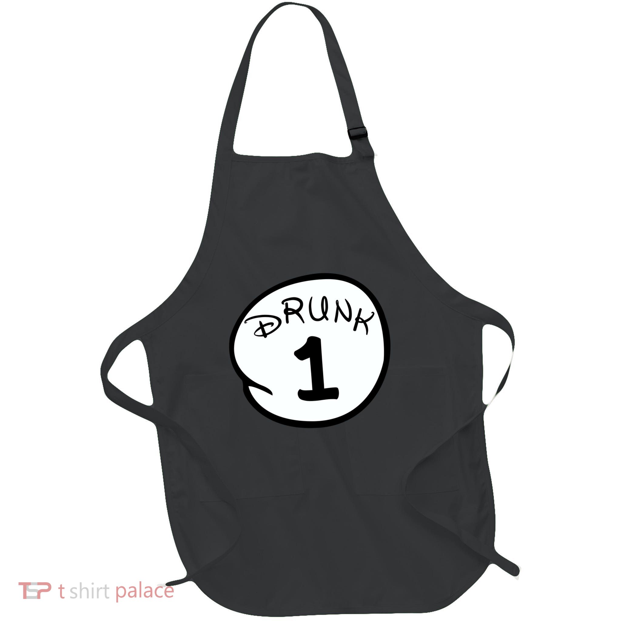Custom Drunk 1 2 3 4 5 Personalize Full-Length Apron With Pockets