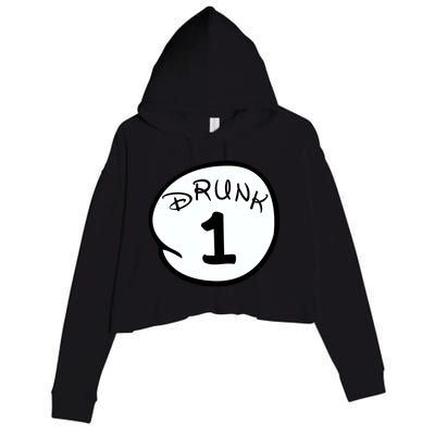 Custom Drunk 1 2 3 4 5 Personalize Crop Fleece Hoodie