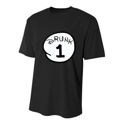 Custom Drunk 1 2 3 4 5 Personalize Youth Performance Sprint T-Shirt