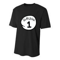 Custom Drunk 1 2 3 4 5 Personalize Youth Performance Sprint T-Shirt