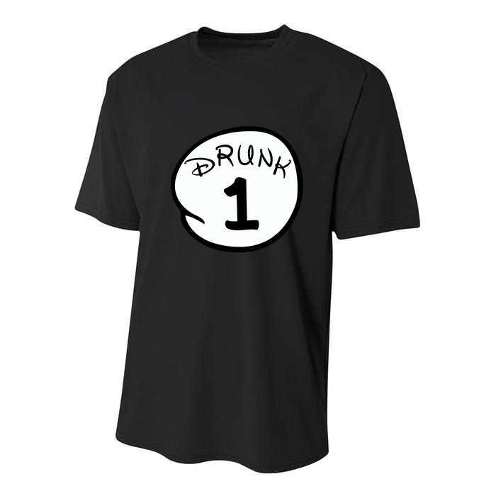 Custom Drunk 1 2 3 4 5 Personalize Youth Performance Sprint T-Shirt