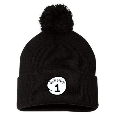 Custom Drunk 1 2 3 4 5 Personalize Pom Pom 12in Knit Beanie