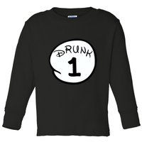 Custom Drunk 1 2 3 4 5 Personalize Toddler Long Sleeve Shirt