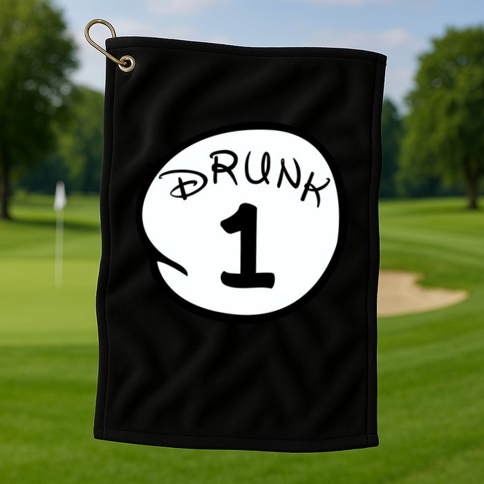 Custom Drunk 1 2 3 4 5 Personalize Golf Towel