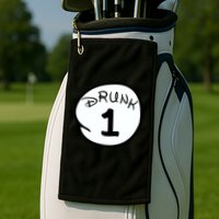 Custom Drunk 1 2 3 4 5 Personalize Golf Towel