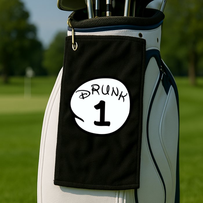 Custom Drunk 1 2 3 4 5 Personalize Golf Towel