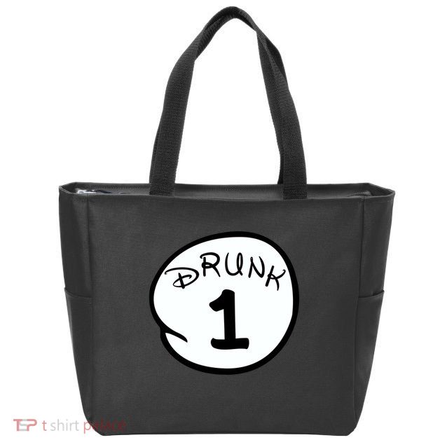 Custom Drunk 1 2 3 4 5 Personalize Zip Tote Bag