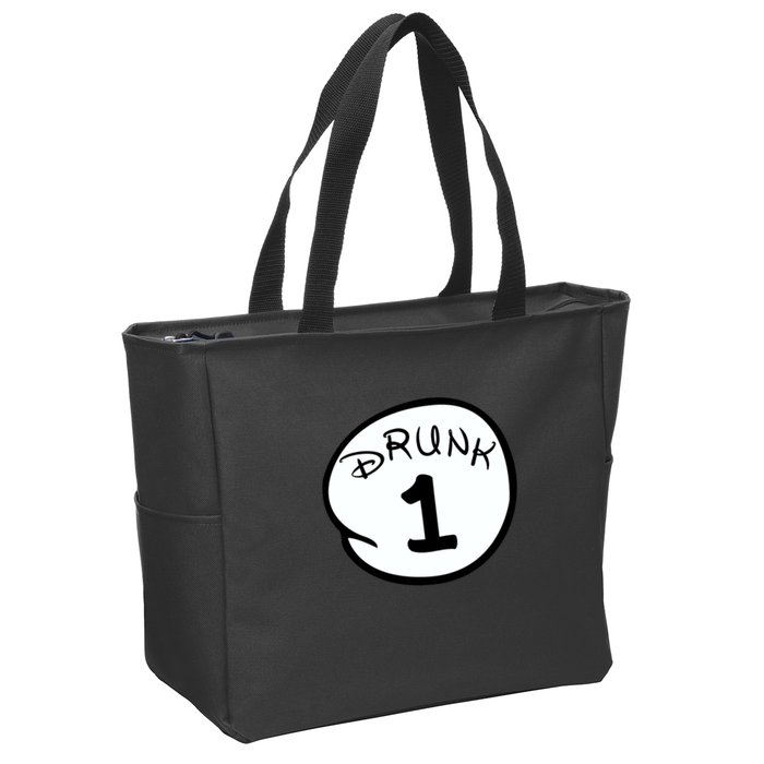 Custom Drunk 1 2 3 4 5 Personalize Zip Tote Bag