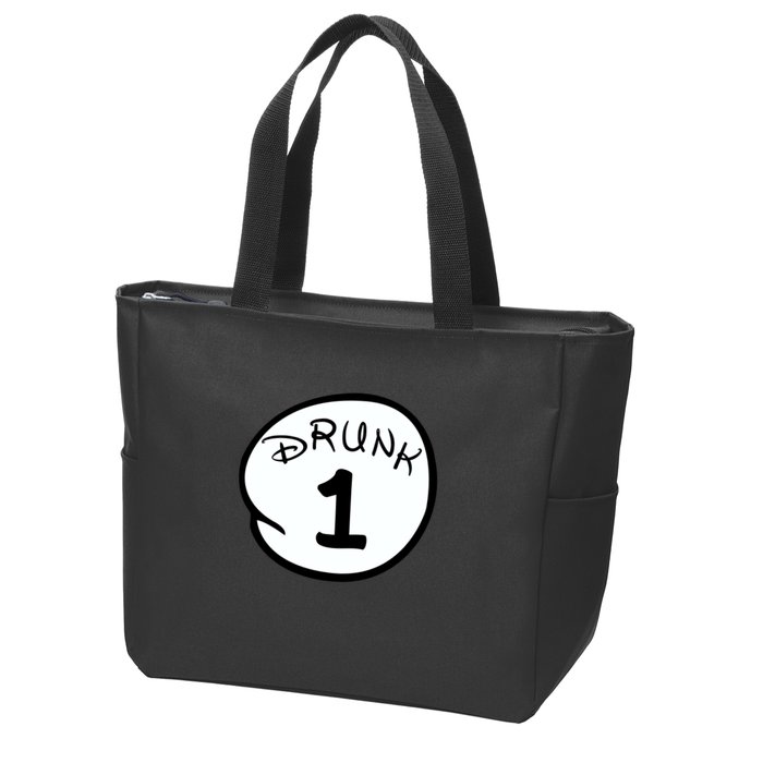 Custom Drunk 1 2 3 4 5 Personalize Zip Tote Bag