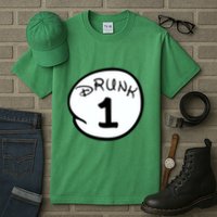 Custom Drunk 1 2 3 4 5 Personalize Tall T-Shirt