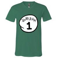 Custom Drunk 1 2 3 4 5 Personalize V-Neck T-Shirt